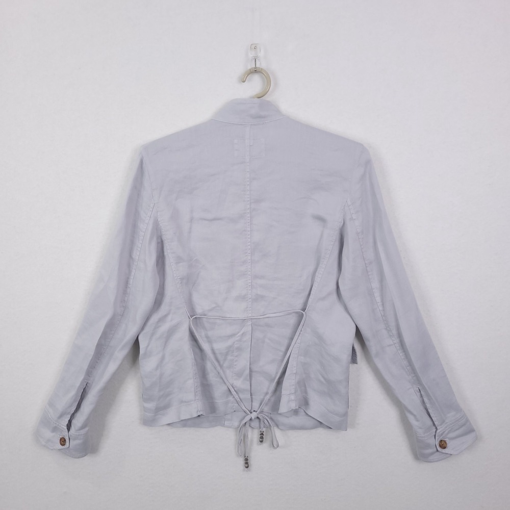 Masons Forte Dei Marmi Jacket Pants Set Womens Gray Size 40 Flap Pockets Buttons - Picture 2 of 16